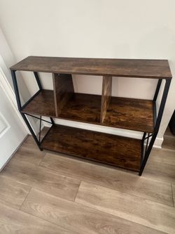 Industrial Wood and Metal Bookshelf