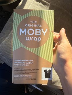 The Original Moby Wrap Bamboo Baby Carrier Sling grey Great for Newborns