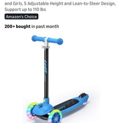 Jova Ziffy, Adjustable New 3 Wheel Scooter W Light Up Wheels