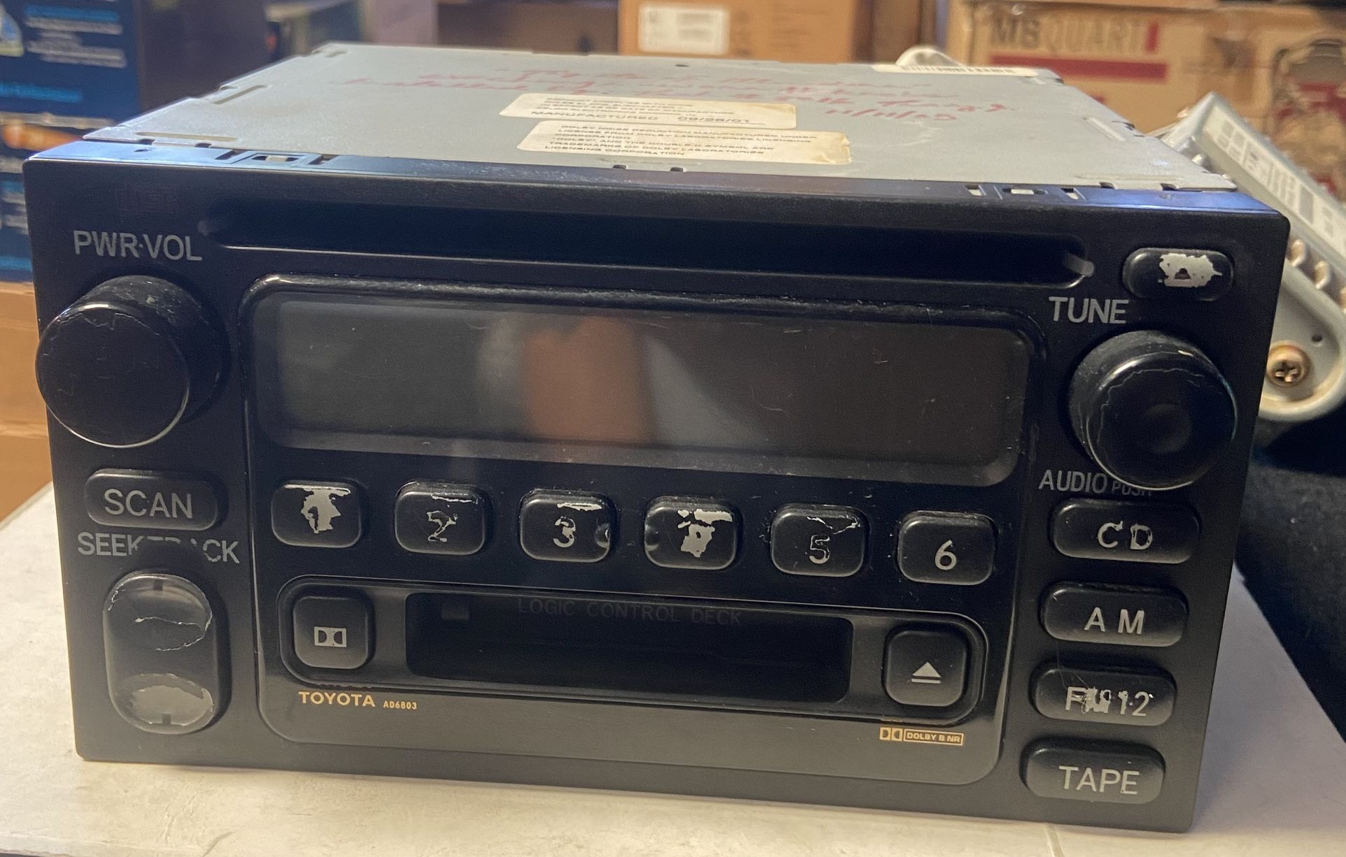 Toyota  Factory CD/ Cassette, Am/fm Radio 
