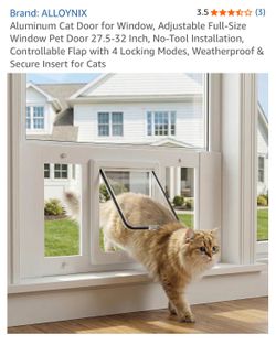 ALLOYNIX Aluminum Cat Door Window Insert