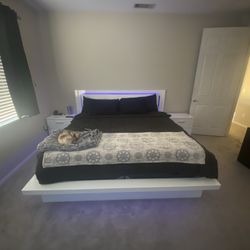 Bed Frame / Mattress / And 2 Side Tables 