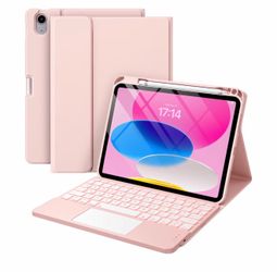 Compatible for iPad 11th 10th Generation Case with Keyboard, Folio Cover with Pencil Holder