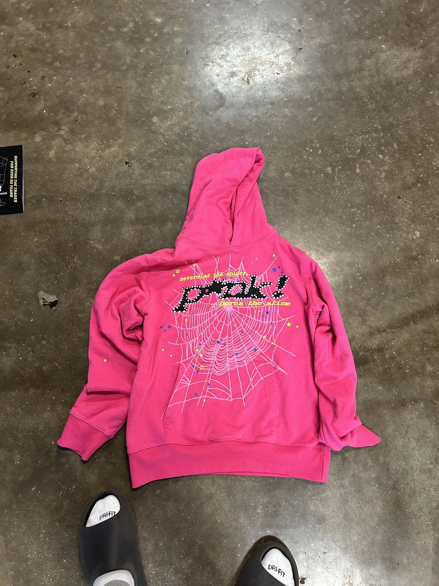 Spider Hoodie pink 