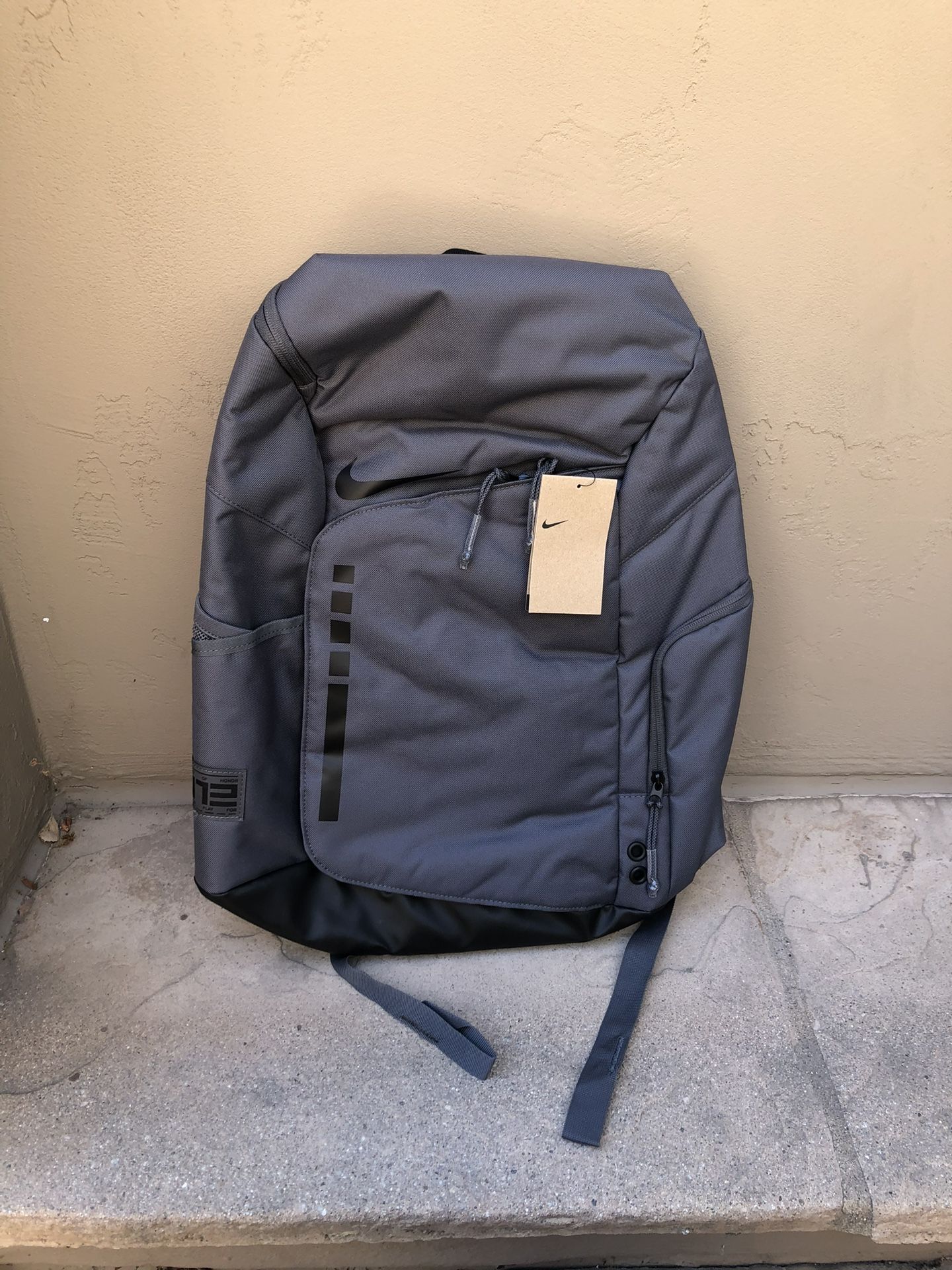 New Nike Hoops Elite Backpack 32L Gym Bag Hiking Travel Iron Grey Black