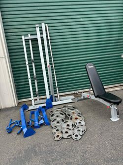 Gym Power Rack Weights  Bench Barbell