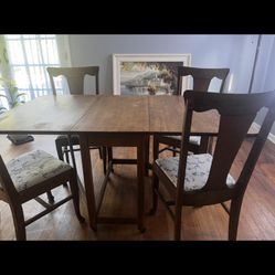 Vintage Tiger Oak Gateleg Dining Table