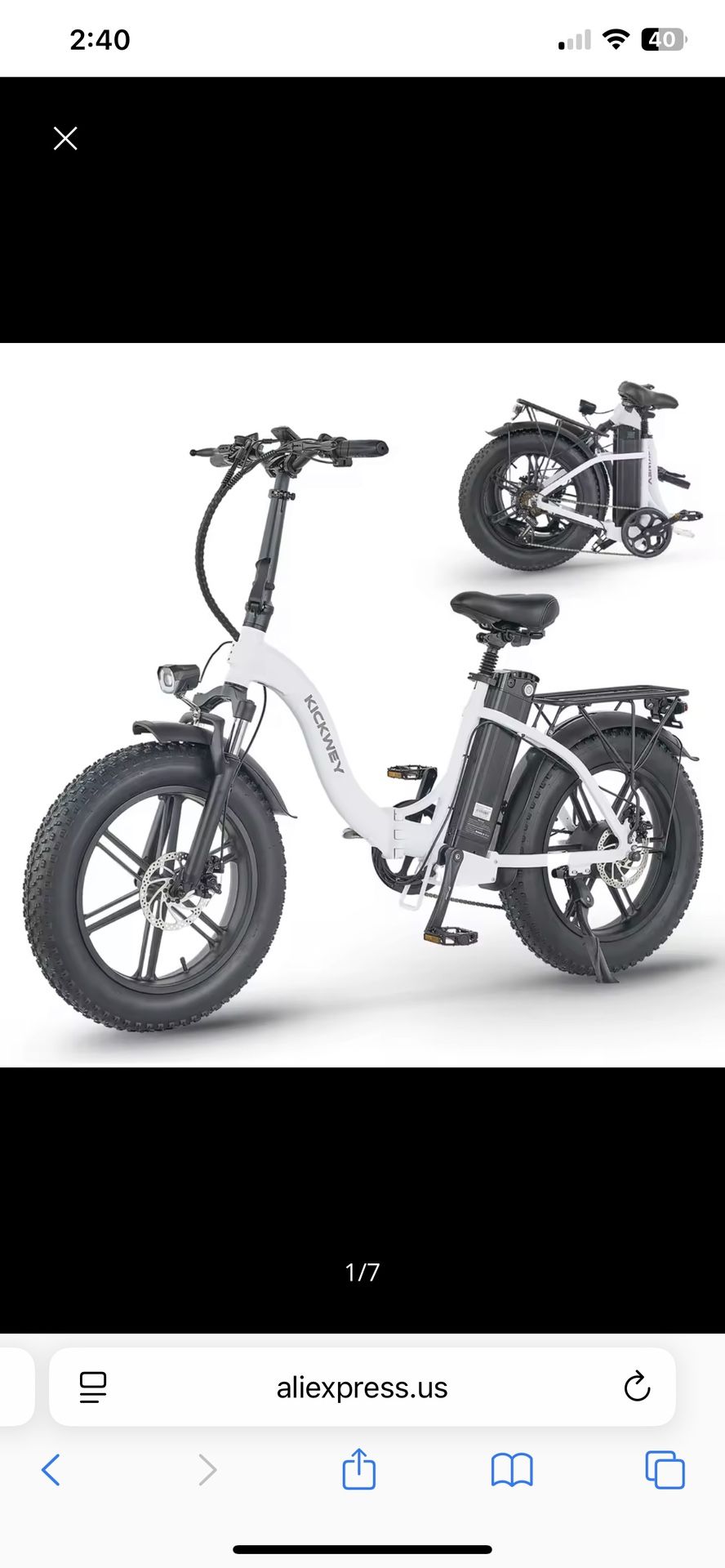NEW KICKWEY ELECTRIC BIKE