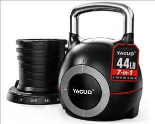 44 LBS Adjustable Kettlebell, Kettlebells with 7 Weight Levels