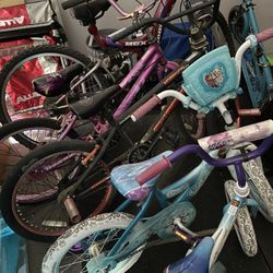 Kids and One Adult Bike 