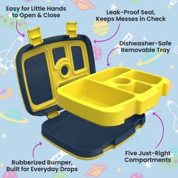 Kids Bento Lunch Box with 5 Compartments