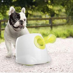 ALL FOR PAWS Dog Automatic Ball Launcher for Small Dogs, Dog Tennis Ball Throwing Machine, 3 Balls Included