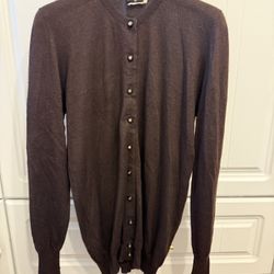 Chanel Vintage Brown Cardigan Sweater Size 38-40