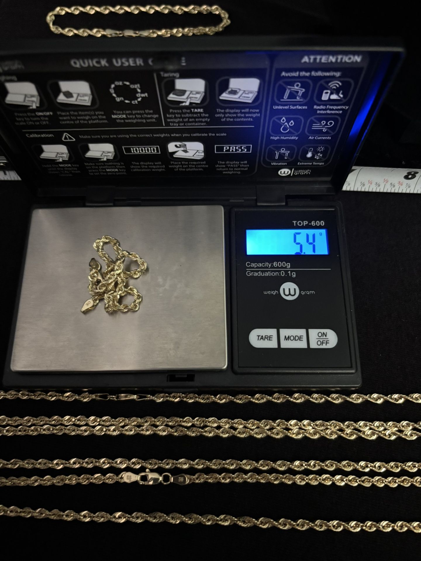 14k Solid Rope Bracelet