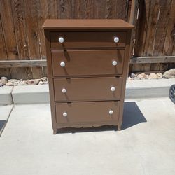 Brown And White Dresser 