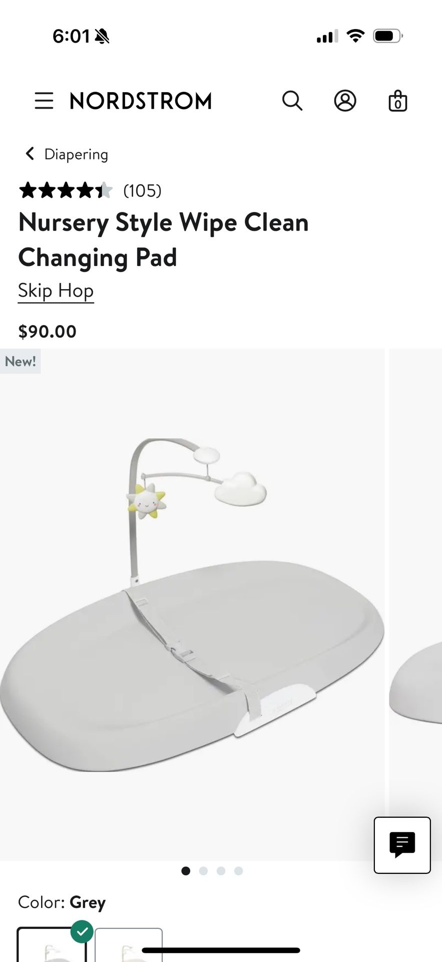 Skip Hop Changing Pad grey 