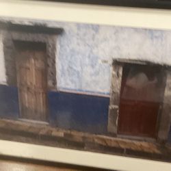 A Beautiful Picture Of Two Doors, Looking Old (36” X 26”) (NO SHIPPING)