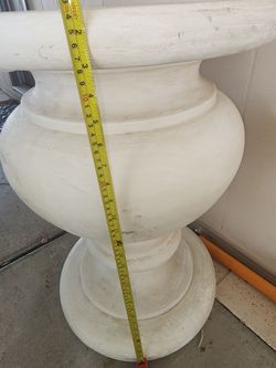 Large White Classical Urn Planter / Garden Pedestal Urn
