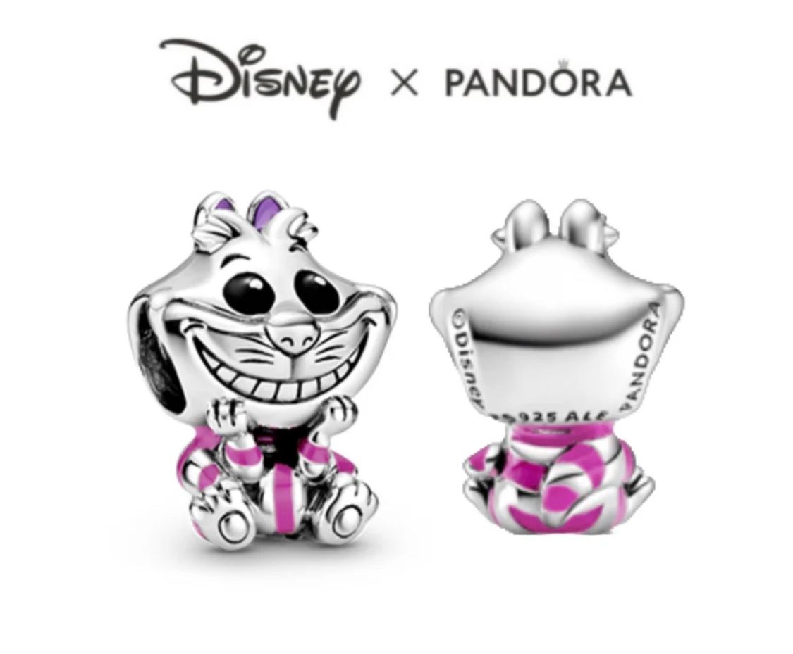 PANDORA Disney Alice In The Wonderland Cheshire Cat Charm w/box