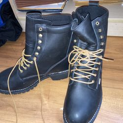 Footonics II, Steel Toe Black Boots 