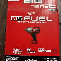 Milwaukee M18 FUEL  18V Lithium-Ion Brushless Cordless 1/2 in. Impact Wrench with Friction Ring (Tool-Only)