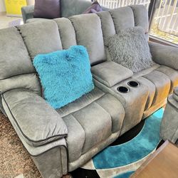 NEW COMFY BARCELONA RECLINING SOFA LOVESEAT CHAIR SET $1599! EASY FINANCING 💰SAME DAY DELIVERY 🚚 