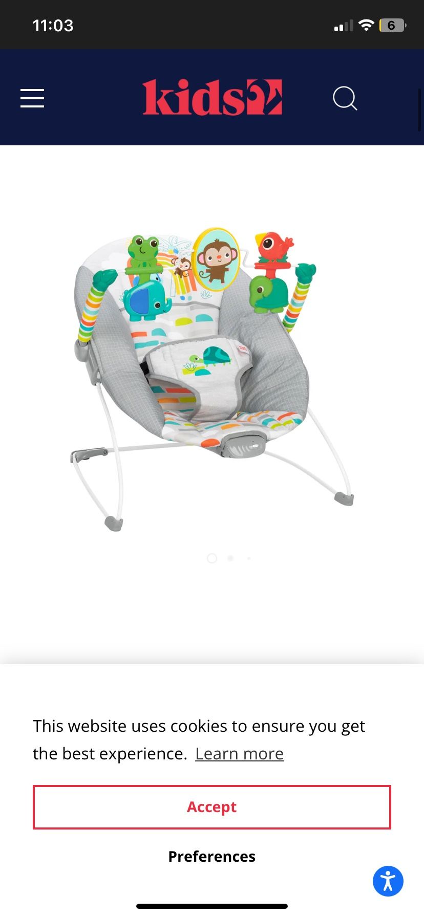 Bright Starts Playful Paradise Baby Vibrating Baby Bouncer Without Toys