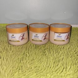 3 Dove Body Scrub 15oz Vanilla Sugar And Shea Butter 