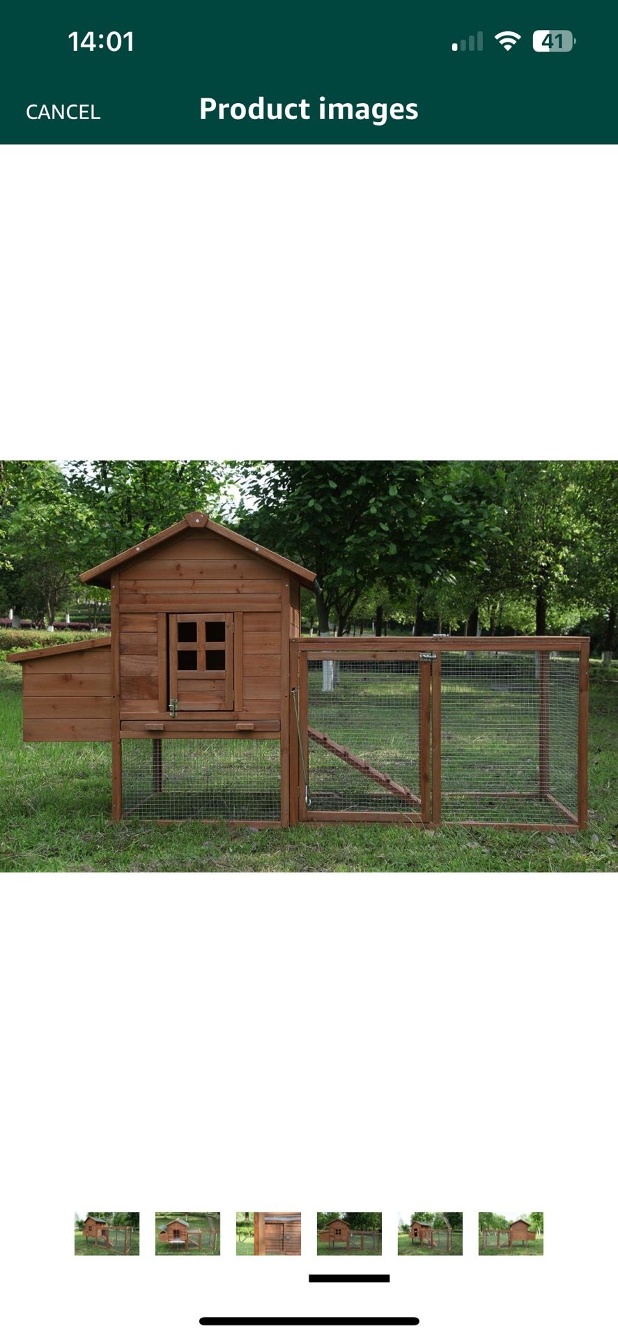Outdoor 80'' Wooden Chicken Coop