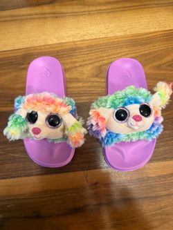 Rainbow poodle slides