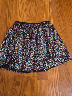 Girl glitter skirt party colors