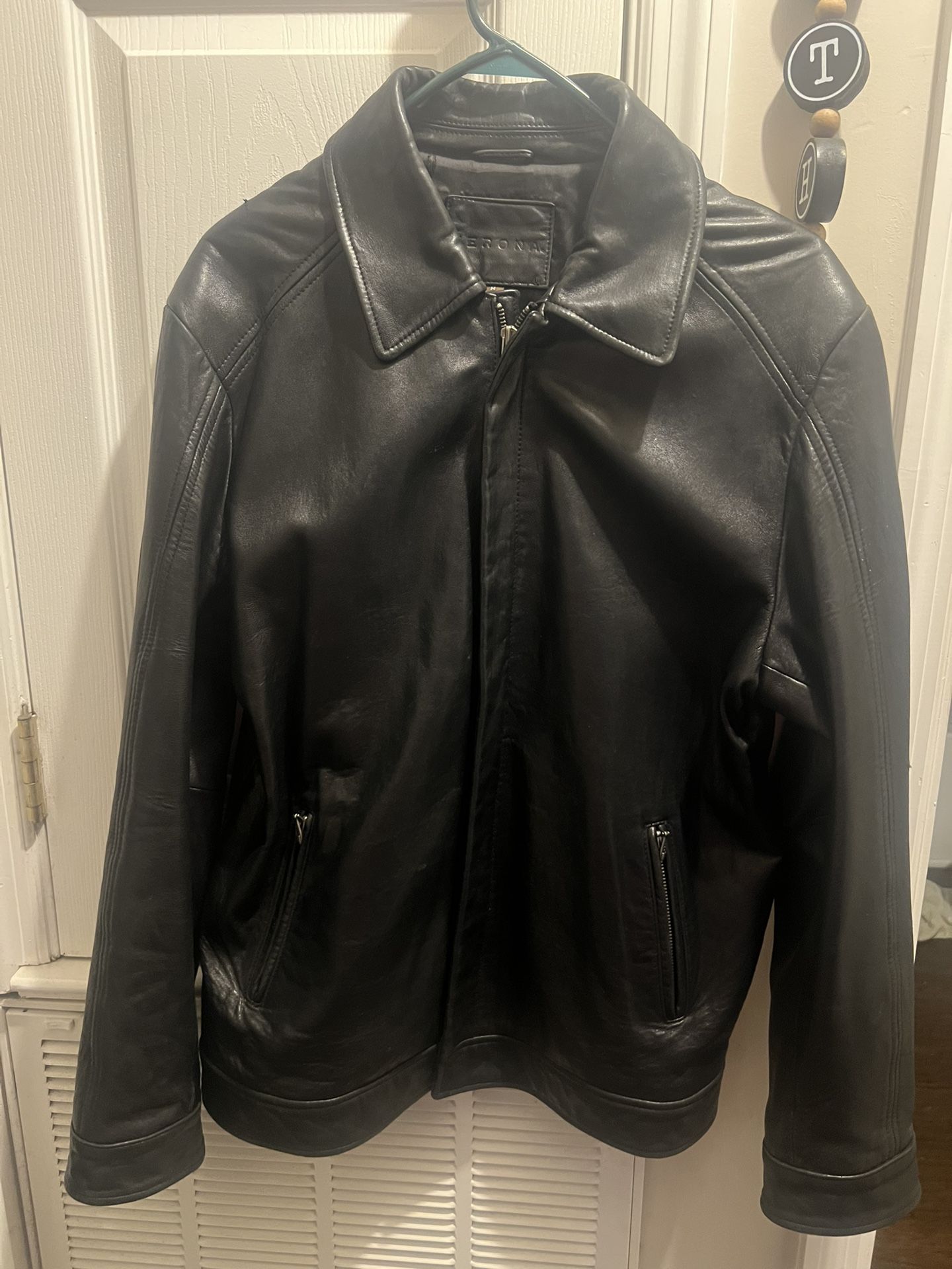 Merona Genuine Leather Jacket Size M