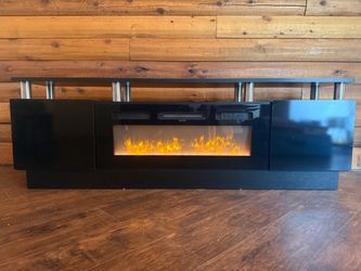 Tv center w/ fireplace