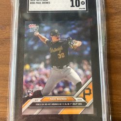 2024 MLB Topps NOW 201 PAUL SKENES 6 IP NO HIT  11K  PIRATES ROOKIE RC 