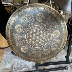 Flower of Life 20" Prayer Gong w/ Beater