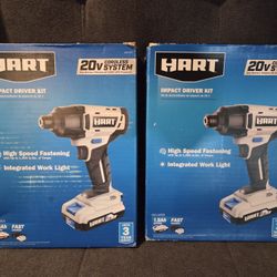 Hart  Cordless 20v Impact Driver With Battery & Charger $40 Ea. Brand New (Price Is Firm)