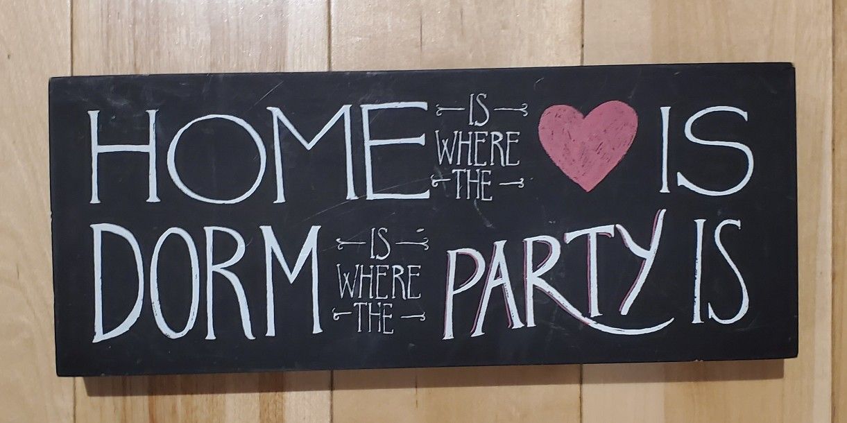 Dorm Room Tabletop Wood Sign
