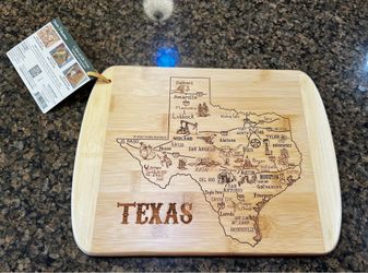 New Bamboo Cutting Board- Map of TEXAS