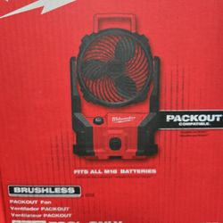 Milwaukee M18 Brushless M18 Packout Fan,tool Only, New, Financing Available 