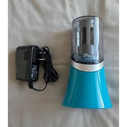 Westcott iPoint Evolution Electric Pencil Sharpener, Blue & Silver
