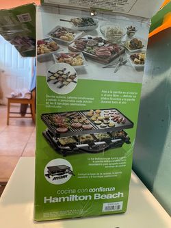 Hamilton Beach Raclette Grill with 8 Trays