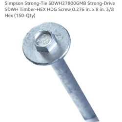 Simpson Strong 6" Screws XDWH TIMBER HEX