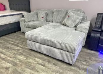 OVERSIZED 2 PIECE COMFY FLUFFY SECTIONAL