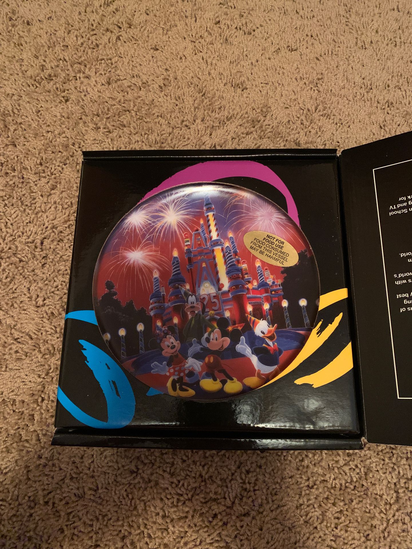 Walt Disney World 25th Anniversary Commemorative Plate