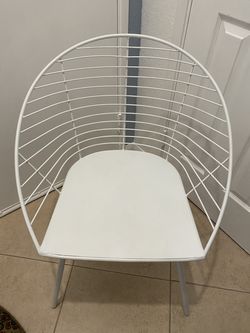 Brand New White Metal Chair • Indoor/Outdoor • Firm and very comfortable