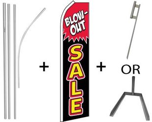 Blow Out Sale Flag & Pole Kit