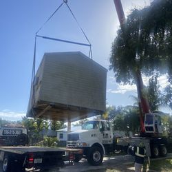 Sheds Relocated ,, Movemo Casita De Patio Container Rv Trailer Crane Available 