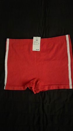 Colsie Orange Ribbed Top Size M