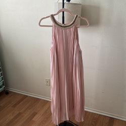 Pink Pleated Dress