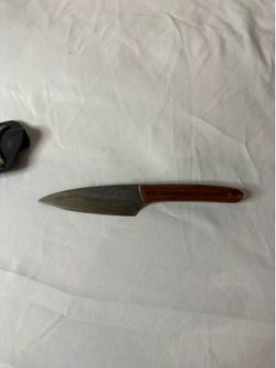 Japanese Handmade Chef Knife Zbforge Santoku Kitchen Knife Wood Handle w/ Sheath